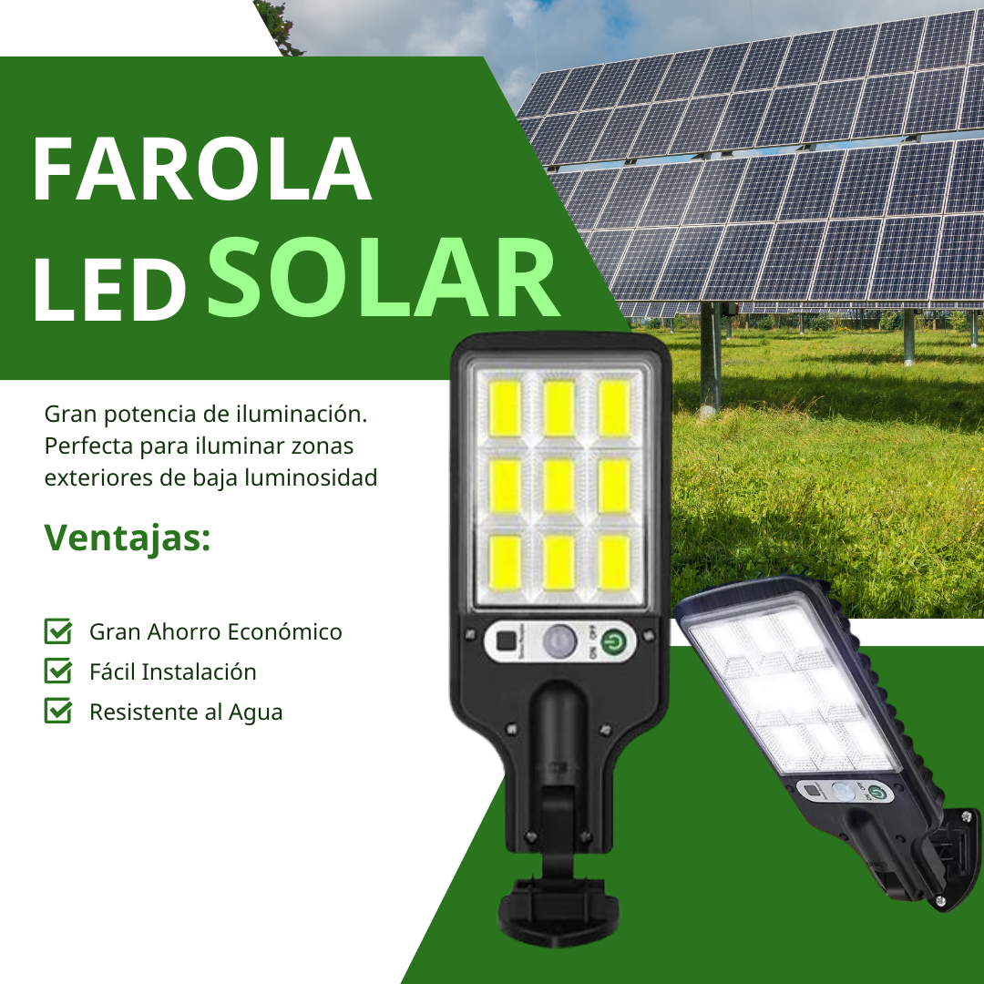 Farola Solar Luminia  ¡Con Detector de Presencia!